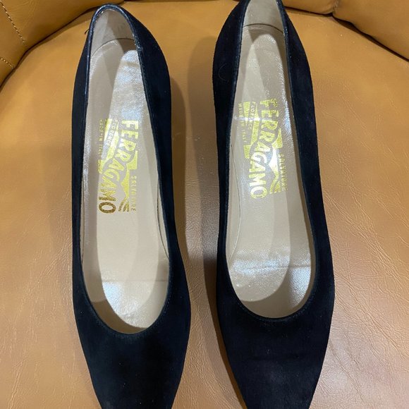 Salvatore Ferragamo Black Suede Shoes - Picture 2 of 3